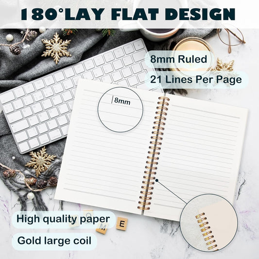 BearCake Boho Christian Notebook Journal, Christian Gifts for Women, Bible Notebooks for Note Taking, Bible Journaling Notebook, Jesus the Way the Truth the Life Hardcover Spiral Notebook 5.5x8.3