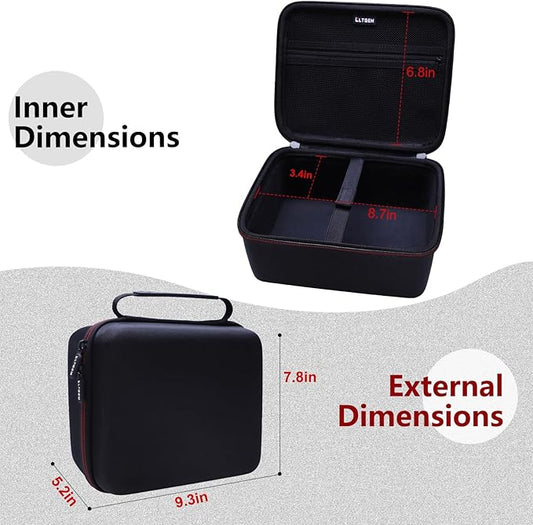 LTGEM Case Compatible with Liene M100 4x6 Photo Printer/HPRT CP4100 4x6 Photo Printer and Photo Paper, Black(Case Only)