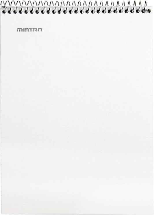 Mintra Office TOP BOUND Durable Spiral Notebooks (White, College Ruled 3pk)