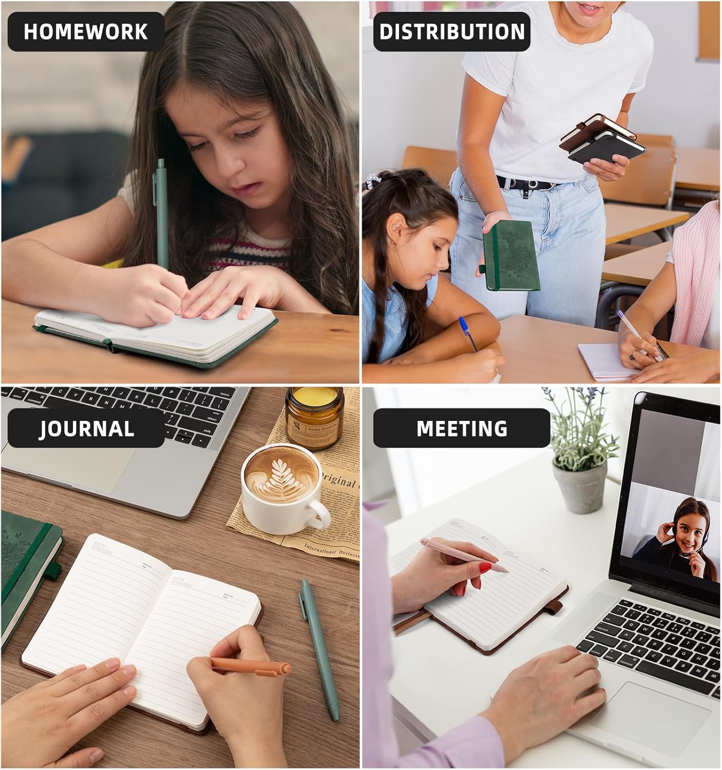 3 Pack Pocket Journaling Notebooks, A6 Small Notebook For Note Taking Journaling Notebooks Journals For Writing Mini Note Pads With Pen Holder 120 Pages 100 GSM Thick Paper