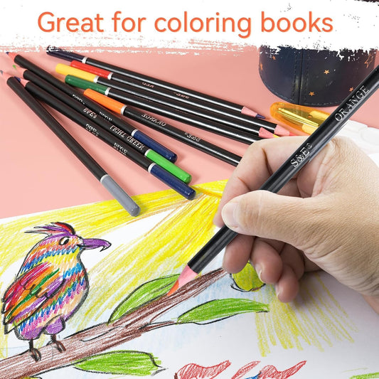 S & E TEACHER'S EDITION Colored Pencils 144Pcs, Pre-sharpened Super Soft Core Lead Coloring Pencils, Kid's Colored pencils,In Drawing Pencils, Woodcase Lead, Bulk Back to School Supplies