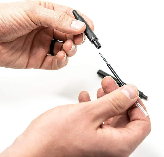 Zebra Pen G-750 Gel Pen 2-Pack, Blue Ink, 0.7mm Medium Point, Black Brass Barrel, Knurled Grip, Secure Metal Clip, Refillable (49822)