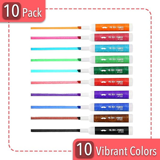 Mr. Pen- Dry Erase Markers, Low Odor Chisel Tip, 10 Pack, Assorted Colors, White Board Markers Dry Erase, Chisel Tip Markers, Whiteboard Markers, Dry Erase Pens, Back to School Supplies