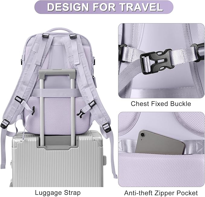Extra Backpack For Traveling On Airplane Carry On Backpack For Women Men Airline Approved Personal Item Bag For Airlines Gym Bag For Women With Shoe Compartment Waterproof Hiking Backpack