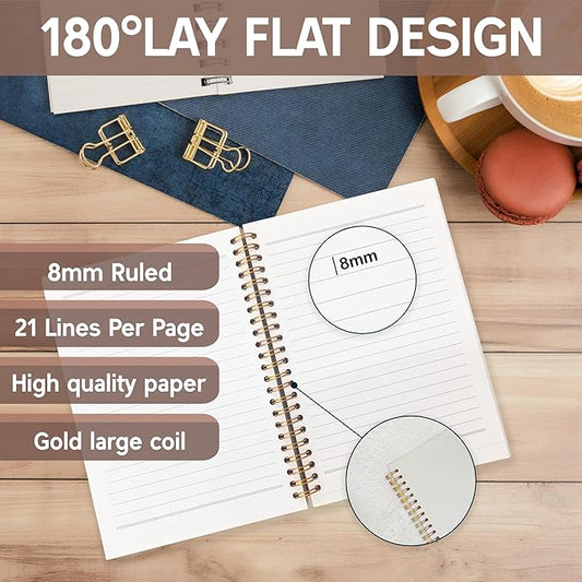 KAOWT Cowgirl Notebook Journal, Rustic Floral Western Notebooks for Note Taking, Cowgirl Gifts, Vintage Boho Western Country Hardcover Spiral Notebook 5.5x8.3in