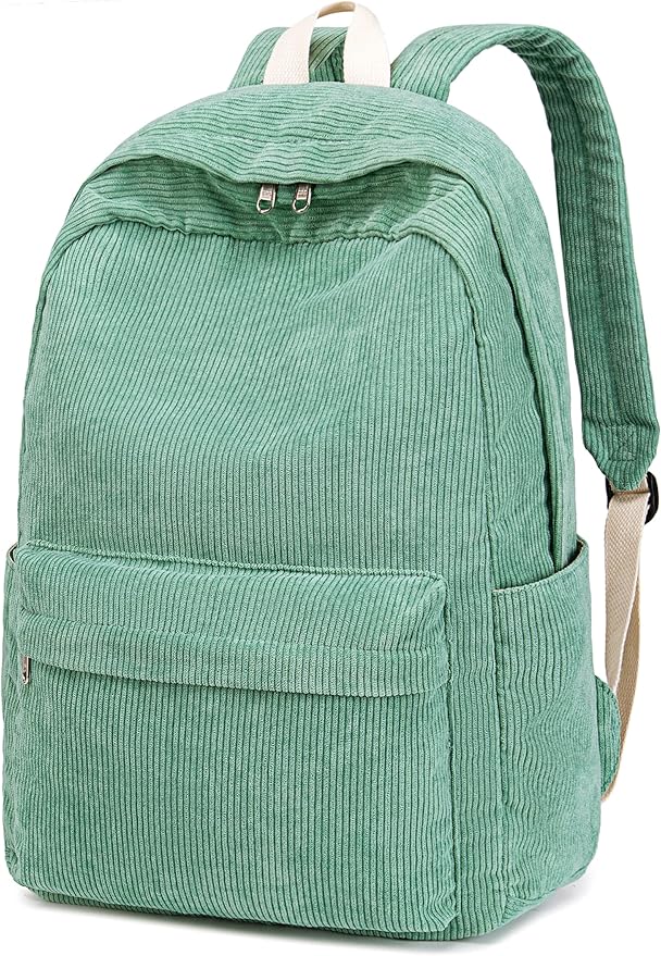 School Backpack for Teens Large Corduroy Bookbag Lightweight 15.6 inch Laptop Bag for Girls Women Casual High School College