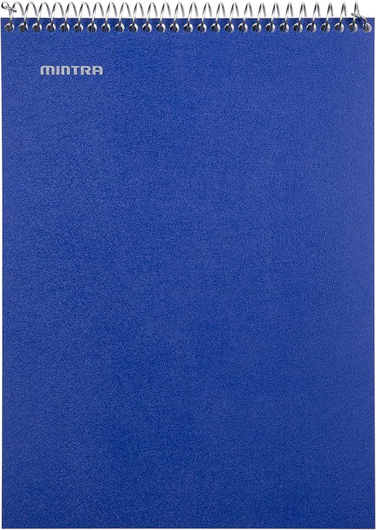 Mintra Office TOP BOUND Durable Spiral Notebooks (Blue, College Ruled 3pk)