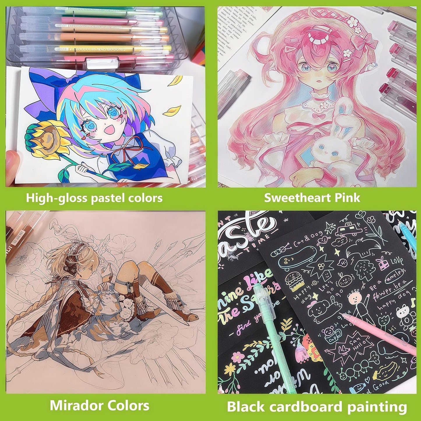 Colored Gel Pens Set, 0.6mm Fine Point for Black & White Paper, Cute Pens for Journaling, Adult Coloring Books, Bible, Drawing, Note Taking, School & Journaling Supplies (45 Basic Colors)