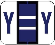 Doctor Stuff - File Folder Labels, Alphabet Letter Y, Compatible with Smead BCCR/BCCS - TPAM Series Alpha Stickers Purple, 1" x 1-1/4", 500/Roll