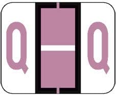 Doctor Stuff - File Folder Labels, Alphabet Letter Q Stickers, Compatible with Smead BCCR/BCCS - TPAM Series Alpha Stickers Lilac, 1" x 1-1/4", 120 Labels per Package