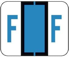 Doctor Stuff - File Folder Labels, Alphabet Letter F Stickers, Compatible with Smead BCCR/BCCS - TPAM Series Alpha Stickers Blue, 1" x 1-1/4", 120 Labels per Package