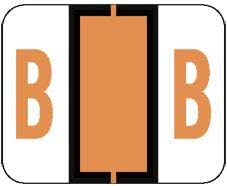 Doctor Stuff - File Folder Labels, Alphabet Letter B, Compatible with Smead BCCR/BCCS - TPAM Series, Fluorescent Orange, 1" x 1-1/4", 500/Roll