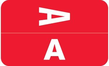 Doctor Stuff - File Folder Labels, Alphabet Letter A, Compatible with Smead Alpha Z Acc/ACCS - SMSM Series Alpha Stickers Red, 1-5/8" x 1”, 250/Roll