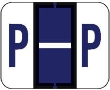 Doctor Stuff - File Folder Labels, Alphabet Letter P, Compatible with Smead BCCR/BCCS - TPAM Series Alpha Stickers Purple, 1" x 1-1/4", 500/Roll
