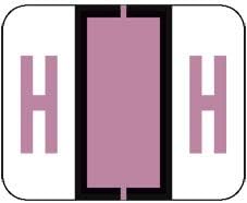 Doctor Stuff - File Folder Labels, Alphabet Letter H, Compatible with Smead BCCR/BCCS - TPAM Series, Lilac, 1" x 1-1/4", 500/Roll
