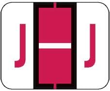 Doctor Stuff - File Folder Labels, Alphabet Letter J Stickers, Compatible with Smead BCCR/BCCS - TPAM Series Alpha Stickers Red, 1" x 1-1/4", 120 Labels per Package