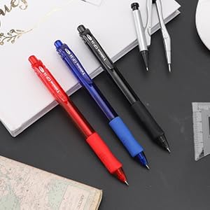 Gel Pens, 8 Pack Retractable Gel Ink Rollerball Pens Fine Point (0.5mm) for Smooth Writing, Black Red Blue Ink, for Women Men Journaling, School and Office Supplies