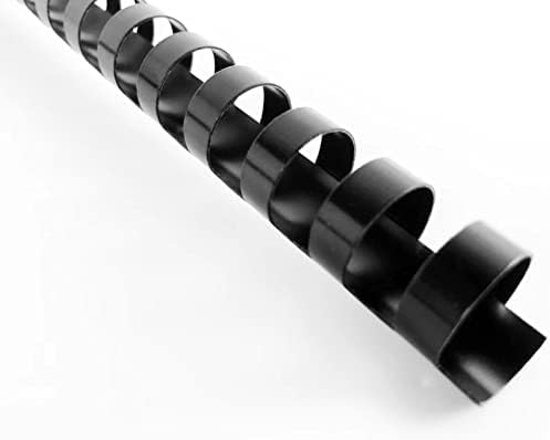 TOTiyea 100 Pack 19 Ring Plastic Binding Combs, 3/4 Inch Diameter, 185 Sheet Capacity, Letter Size, Black Comb Binding Spines