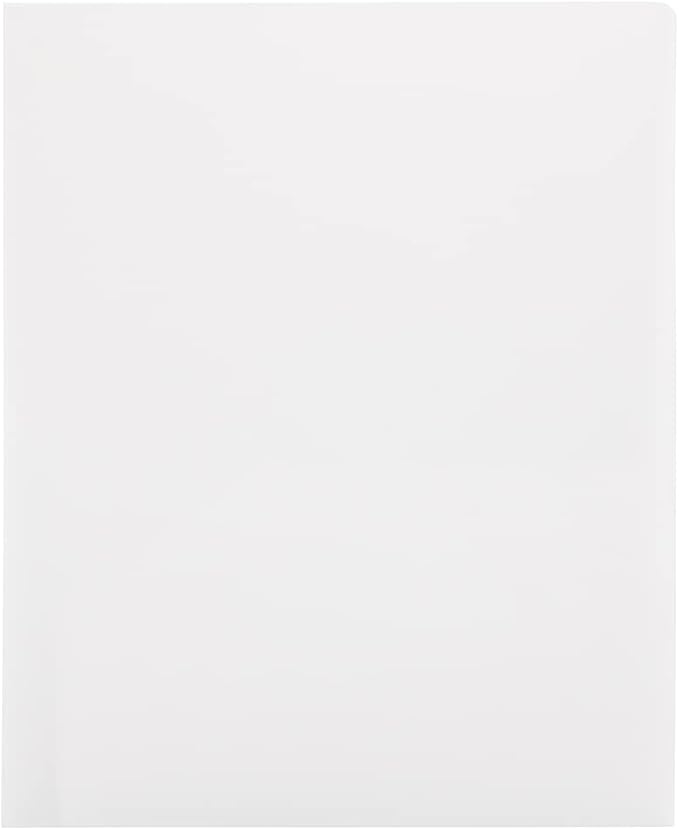 JAM PAPER Plastic 2 Pocket POP Folders - Durable School Folders - Assorted Business Colors - 6/Pack