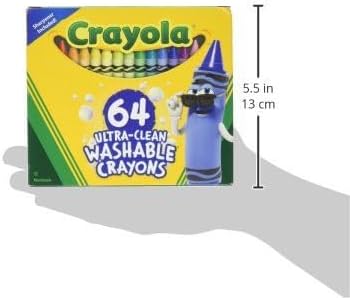Crayola Washable Crayons for Kids - 64ct (2 Boxes), Bulk Crayons for Toddler Arts & Crafts, Teacher Classroom Must Haves, Back to School Supplies for Kids [Amazon Exclusive]