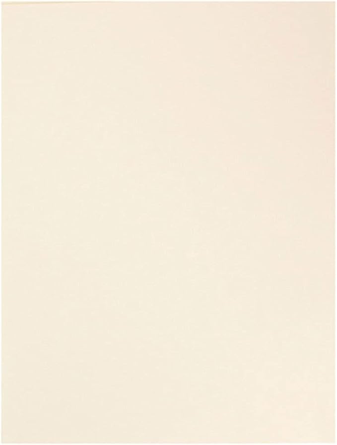 JAM PAPER Two Pocket Textured Linen Presentation Folders - Letter Size Business Folder - Ivory - 6/Pack