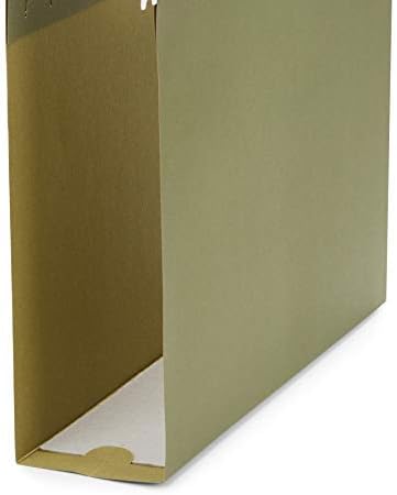 Blue Summit Supplies Extra Capacity Hanging File Folders, 25 Reinforced Hang Folders, Heavy Duty 3 InchExpansion, Designed for Bulky Files and Charts, Letter Size, Standard Green, 25 Pack