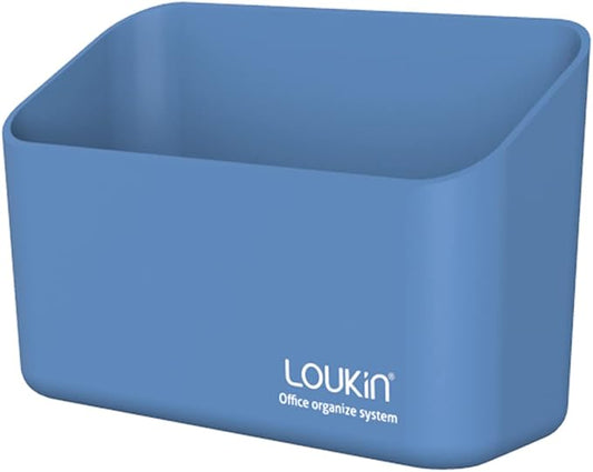 loukin Magnetic Marker Holder, Dry Erase Marker Holder, Remote Control Holder, Magnetic Storage Organizer for Whiteboard or Refrigerators (Blue)