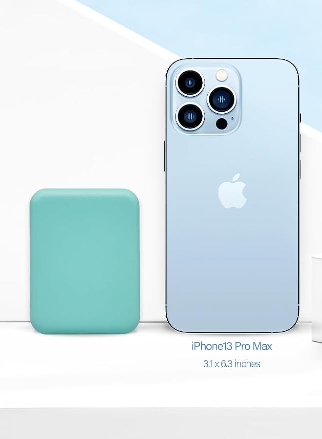 Portable LED Compact Travel Pocket Small Mirror with Light- 2-Sided 1X/3X Magnification, Folding Design, Handheld Mini Light-Up Mirror for Purse in Green.