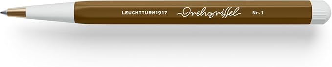 LEUCHTTURM1917 Spice Brown 372220 No.1 Brass Aluminium Gel Pen with Black Ink Design Awarded