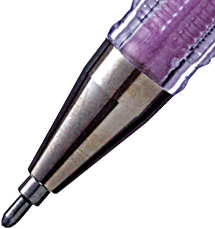 Pentel Arts Slicci Metallic 0.8 mm Needle Tip Gel Pen, Metallic Violet Ink, Box of 12 (BG208-MV)