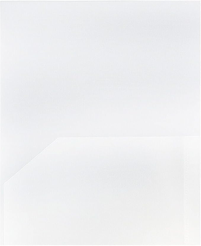JAM PAPER Plastic 2 Pocket POP Folders - Durable School Folders - Clear - Bulk 144/Box