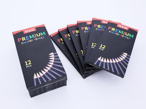 S & E TEACHER'S EDITION Colored Pencils 144Pcs, Pre-sharpened Super Soft Core Lead Coloring, Kid's Colored pencils,In Drawing Pencils, Woodcase Lead Pencils, Kids Bulk Back to School Supplies