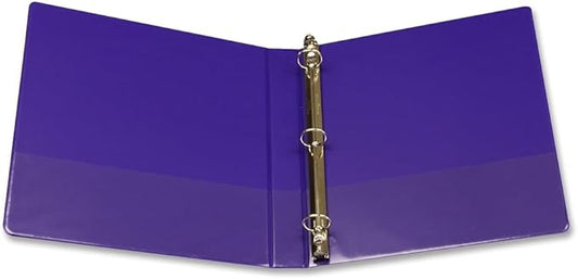 Samsill Earth’s Choice Biobased Durable Fashion Color 3 Ring View Binder, 1 Inch Round Ring, Up to 25% Plant Based Plastic, USDA Certified Biobased, Purple, Value Two Pack