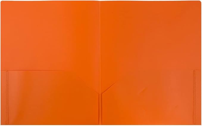 JAM PAPER Plastic 2 Pocket POP Folders - Durable School Folders - Assorted Fashion Colors - 6/Pack
