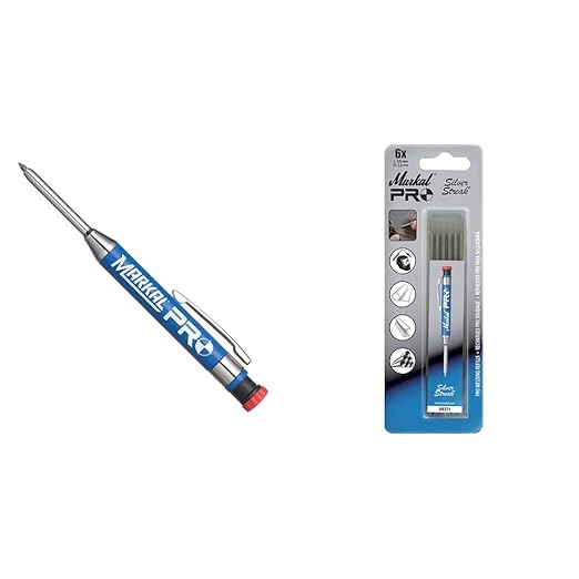 Markal 96270 PRO Carpenter Pencil 96271 Silver Streak Pro Refills (6 Pack)
