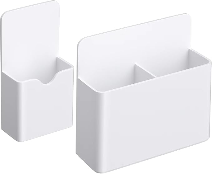 Magnetic Dry Erase Marker Holder, 2 Pack Magnetic Pen and Eraser Holder for Whiteboard,Magnet Pencil Cup Utility Storage Organizer for Office, Refrigerator, Whiteboard,Locker and Metal Cabinets