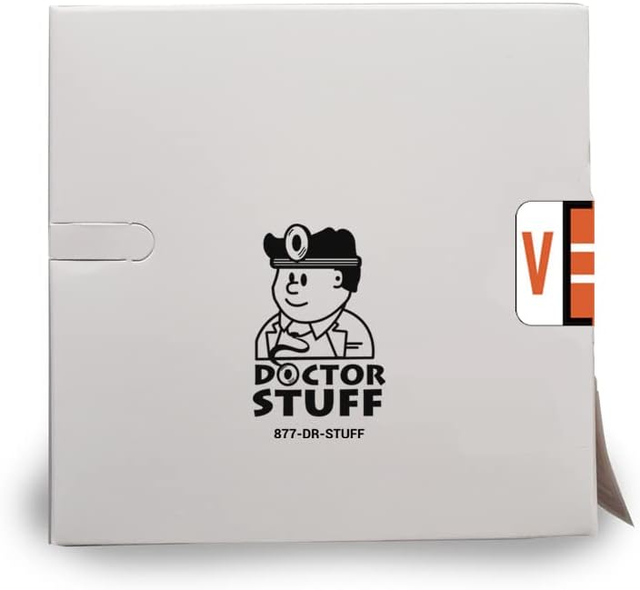 Doctor Stuff - File Folder Labels, Alphabet Letter V, Compatible with Smead BCCR/BCCS - TPAM Series Alpha Stickers Orange, 1" x 1-1/4", 500/Roll