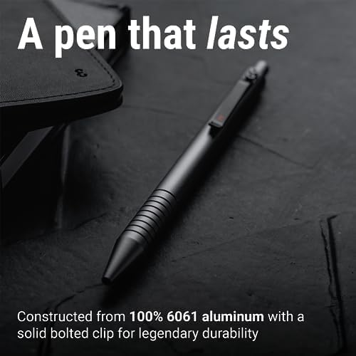 Everyman Grafton Pen and Pencil Set, Crimson | Premium EDC Metal Gel Ink Ballpoint Pen + Mechanical Pencil | Refillable Executive Writing Tools for Office, Business, Men’s Gift & Daily Use