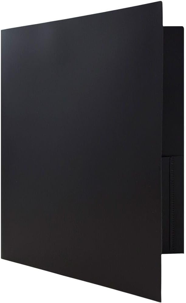 JAM PAPER Plastic 2 Pocket POP Folders - Durable School Folders - Black - Bulk 144/Box