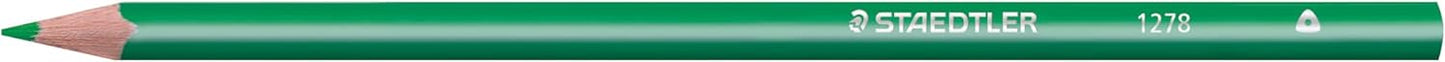 STAEDTLER Colored Pencils, Triangular Barrel, 12 Pack Assorted, Metal Tin 1278 M12