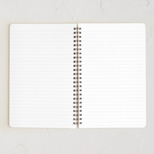 Minted Color Notebook, Writing Journal for Notes & Journaling, Durable Acrylic Free Cover, Pencil Rainbow Colors Design, Spiral Bound Journal Notebook with 80 Lined Pages, 5.5" x 8.5"