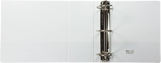 Samsill Plant-Based 5 Inch Durable D- Ring, Made in USA, View Binder, Eco-Friendly, USDA Certified Biobased, White