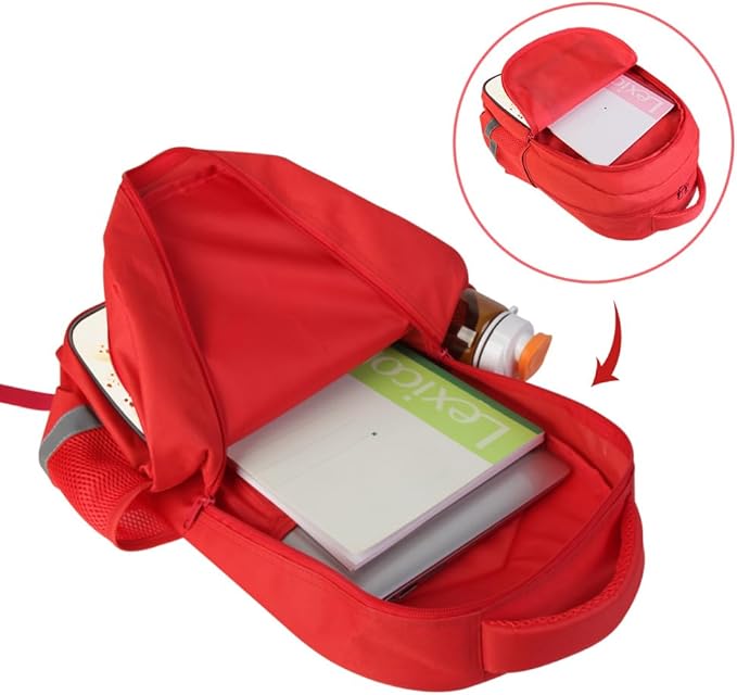 Kids Backpack, 3D Reflective Cartoon, 600D Polyester & Dual Zippers, 17" Bookbag with Ergonomic Design for boys & girls age 6-18, Fox Space Style for school Children Kids