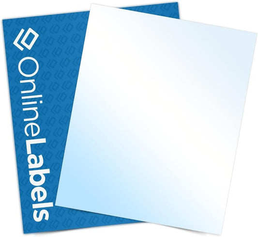 8.5 x 11 White Gloss Sticker Paper (Inkjet Printers Only) - 10 Sheets - Full Sheet Labels - OnlineLabels
