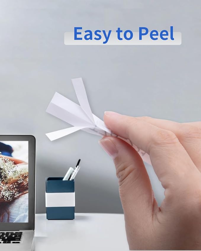 Wonfoucs PTouch 6mm 1/4" (0.23") Laminated TZ Tape Replace for Brother TZe-211 TZe211 TZ-211 TZ211 P Touch Label Tape Narrow Work with Brother Label Maker PTD220 PTH110 PTD210 PT-D202, 8m, 4-Pack