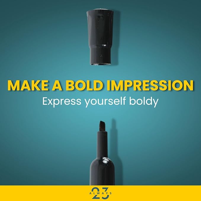 Always23 Chisel Tip Permanent Marker - Black, 12 Pack