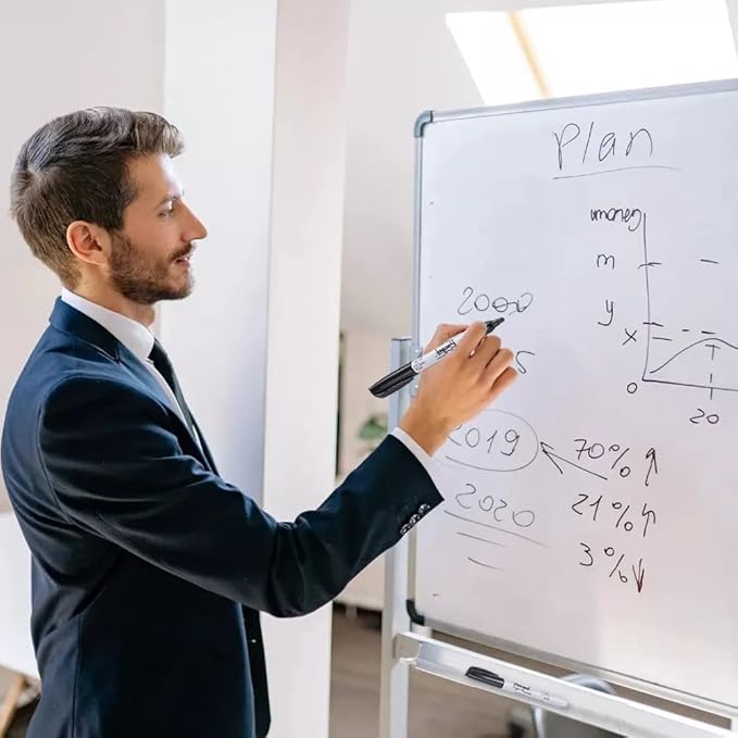 Dry Erase Markers Bulk, 96 Pack Black Dry Erase Markers Chisel Tip, Low Odor Whiteboard Markers for School, Office Supplies, Perfect for Writing on White Board, Mirror,Calender