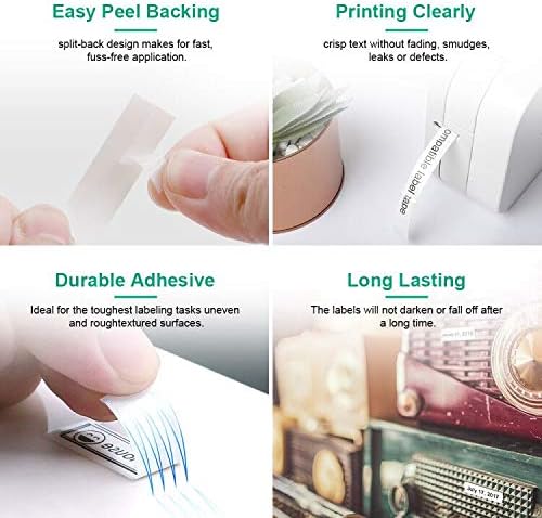 COLORTY Replacement for Brother P-Touch Label Maker Tape TZe 12mm 0.47 Laminated Compatible with Brother P Touch Label Maker PT-D210 PT-H110 PT-D400AD PT-P710BT TZe-231 Pastel Tape Cassette, 6 Pack