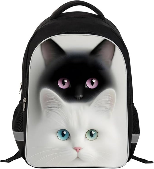 Kids Backpack, 3D Reflective Cartoon, 600D Polyester & Dual Zippers, 17" Bookbag with Ergonomic Design for boys & girls age 6-18, Shark Space Style for school Children Kids