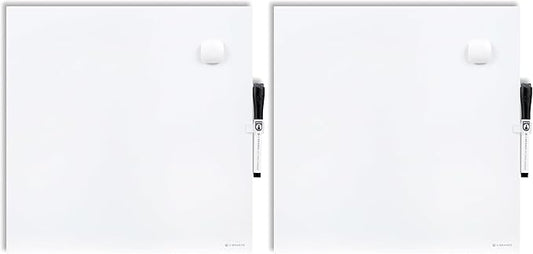 U Brands Magnetic Square Dry Erase Board, 14 x 14 Inches, Frameless (460U00-04) (Pack of 2)